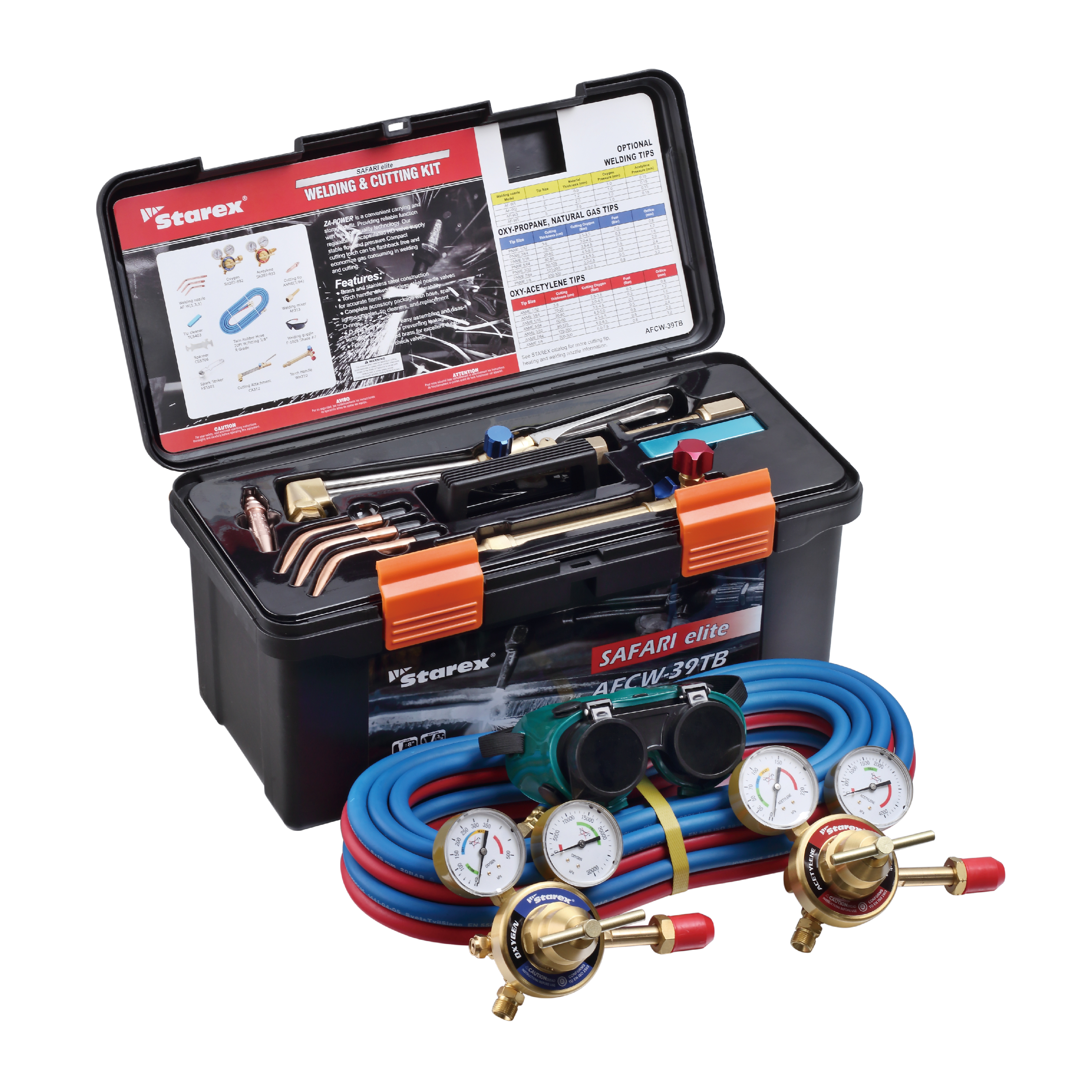 Kit portátil de corte e soldagem Safari de qualidade premium Afrox AFCW-39TB