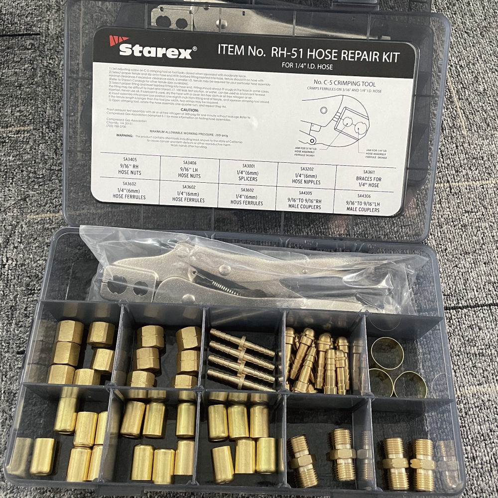 Kit de reparo e montagem de mangueira para IDHose de 1/4'